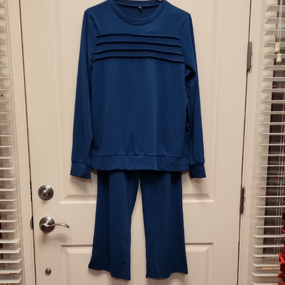 Blue Two-Piece Lounge Set